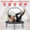 Foldable 40 Inch Trampoline Rebounder with Resistance Bands for Home Fitness